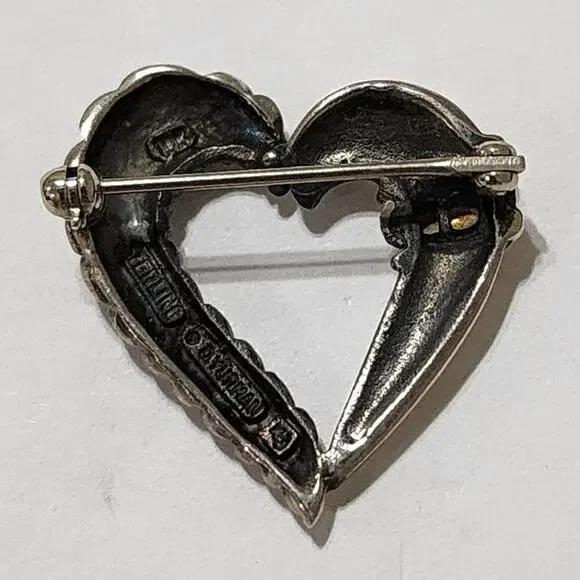 David Yurman 10k gold and white gold braided brooch‎ pin